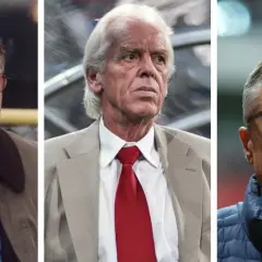 Trzej legendarni trenerzy reprezentacji Polski w piłce nożnej: Antoni Piechniczek, Kazimierz Górski i Jerzy Brzęczek.