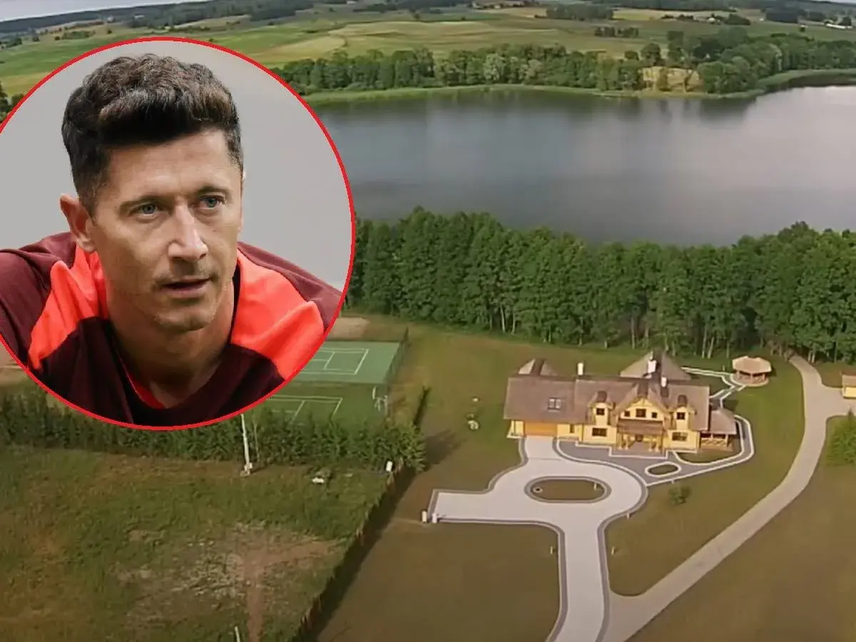 Robert Lewandowski i jego imponujący majątek: luksusowa posiadłość nad jeziorem z kortem tenisowym.