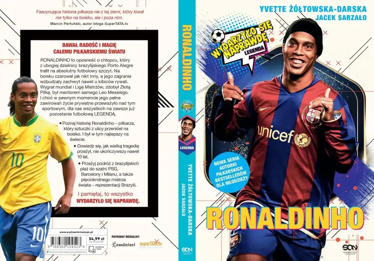 Ronaldinho, numer 10, czarował na boisku. Książka o jego drodze do legendy, od ulic Brazylii po największe kluby.