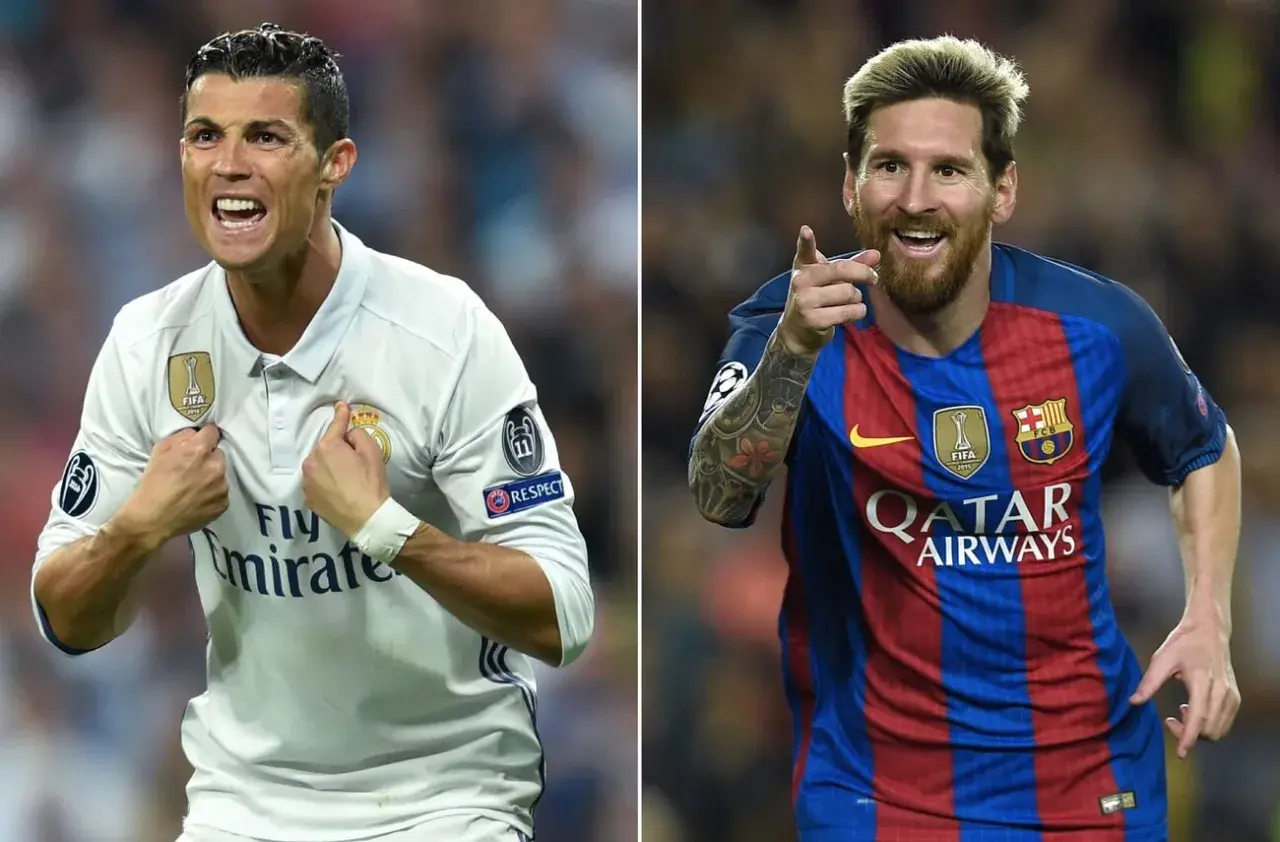 Ronaldo i Messi, dwaj giganci futbolu, w starciu o to, kto jest lepszy.