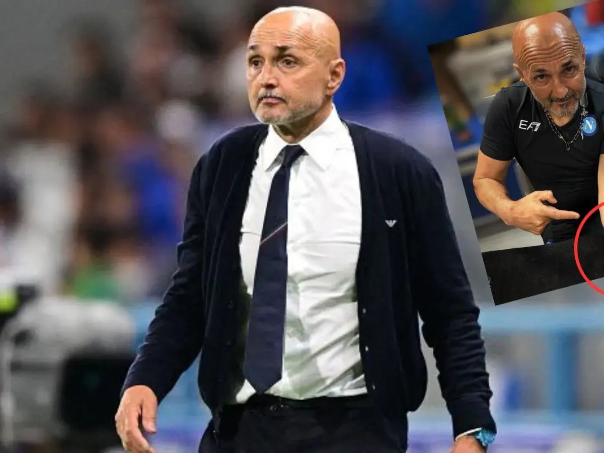 Łysy mężczyzna w koszuli i krawacie, przypominający trenera Juventusu, wstawiony obok zdjęcia tego samego mężczyzny w czarnej koszulce.
